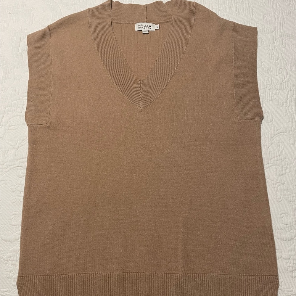 Tan sweater vest